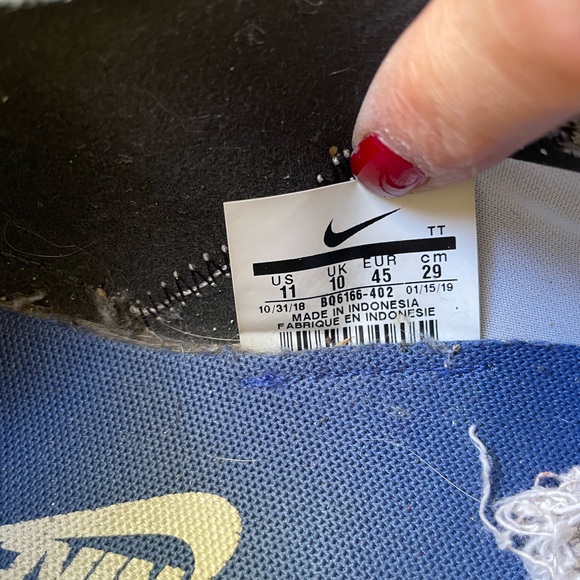 2019 Nike React Element 55 Indigo
Fog Blue White Sneakers US Mens 11 - Picture 8 of 8